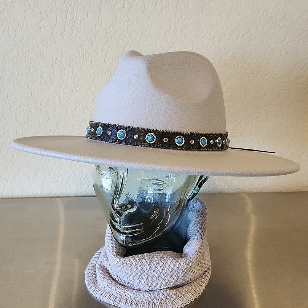 Western Rancher Style Fedora Felt Hat NWT